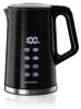 A black electric kettle with a digital display and temperature controls is shown against a white background. Produktbild-Vorschau