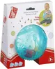 The image shows the retail packaging of a Vulli Sensory Baby Spielball, a blue Sophie la Giraffe toy, with a baby holding a similar ball in the background. Produktbild-Vorschau