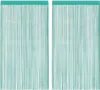 vidaXL Závěsy z nití 2 ks. Tyrkysové 100x250 cm Náhled obrázku produktu 1
