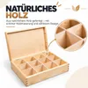 Theeënbox van natuurlijk grenenhout - theeënbox met 12 Productafbeelding-voorbeeld 8