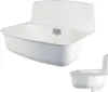 A white plastic sink basin with a backsplash, shown from a slightly elevated angle. A smaller, similar sink is shown in the lower right corner. Produktbild-Vorschau