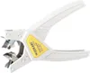 A white wire stripper tool with a yellow label is shown against a white background. Anteprima dell’immagine prodotto