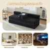 A collage showing a modular sofa in a living room setting, a bookshelf in a reading nook, and a home theater setup. Produktbild-Vorschau