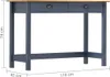 vidaXL Konzolový stolek Hill 2 zásuvky šedý 110x45x74 cm Náhled obrázku produktu 5