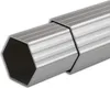 A close-up view of two interlocking hexagonal aluminum tubes, likely part of a larger structure like a tent pole or frame. Anteprima dell’immagine prodotto