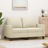 vidaXL 2-Sitzer-Sofa Creme 120 cm Kunstleder Produktbild-Vorschau 2