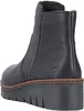 A black Rieker ankle boot is shown from the back. Náhľad obrázku produktu