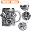 V8 Motoren Edelstahlbecher, für Zuhause, Büro, Reisen, Produktbild-Vorschau 3