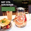 Glaskaraffe 2L mit Deckel Borosilikatglas Wasserkaraffe Produktbild-Vorschau 5