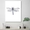 Leinwandbild gezeichnete libelle 40x60 cm Feeby grau Produktbild-Vorschau 2