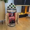 Bar z drewnianej beczki z oświetleniem LED RGB i półką na Podgląd zdjęcia produktu 10