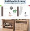 CDGlobal Schuhschrank mit Klappen, Schuhregal Schuhkipper Produktbild-Vorschau 4