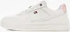 A white Tommy Hilfiger sneaker with a pink accent on the heel, shown from the side against a white background. Náhled obrázku produktu