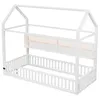 Merax Kinderbett 90x200 cm, Hausförmiges Plattformbett mit Produktbild-Vorschau 8
