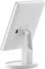 The back view of a white LED tabletop mirror on a white background. Produktbild-Vorschau