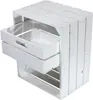 3 weiße Regalkisten -quer- mit Schublade 50x40x30cm Produktbild-Vorschau 3
