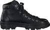 A black leather high-top boot is shown against a white background. Voir les images du produit