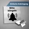 Bitte klingeln Schild Dibond/Alu 3 mm 12x12cm mit Klebepad Produktbild-Vorschau 2