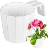 Vaso da balcone per balaustra con gancio Vaso bianco Anteprima dell’immagine prodotto 6