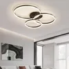 76W LED Deckenleuchte Schwarz 84cm, 3 Ring Deckenlampe Produktbild-Vorschau 7