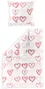 Bierbaum Mako-Satin Bettwäsche 155x220 Herzen weiß rot rosa Produktbild-Vorschau 1
