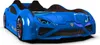 Autobett LAMBO mit Flügeltüren : Blau Farbe: Blau Produktbild-Vorschau 1