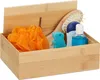 Relaxdays Aufbewahrungsbox mit Deckel, Bambus Kasten, Deko, Produktbild-Vorschau 1