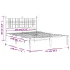 The Living Store Bettgestell mit Kopfteil Metall Schwarz Produktbild-Vorschau 9
