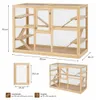 Mucola Nagerkäfig Freilaufgehege Holz Gehege Villa Produktbild-Vorschau 3