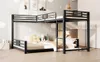 Letto a castello in metallo, dimensioni 90x200 cm sopra e Anteprima dell’immagine prodotto 12