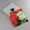 Wanduhr - Quadrat - Glasuhr - Blumen Blumenstrauß Rose - Produktbild-Vorschau 2