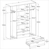 Armoire Parisot Daily, 4 portes, blanche, 160 x 185 cm Voir les images du produit 8