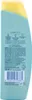 The back of a blue and yellow shampoo bottle with text and a barcode. Náhľad obrázku produktu