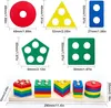 Giocattoli in legno per ordinare e impilare, giocattoli Anteprima dell’immagine prodotto 6