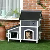 PawHut kattenhuis, gemaakt van dennehout, kattenhut, Productafbeelding-voorbeeld 2