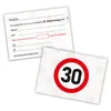 itenga 12 x Postkarte Einladung "Verkehrszeichen 30" Produktbild-Vorschau 1