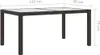 vidaXL Table de jardin 150x90x75 cm Verre trempé Poly rotin Voir les images du produit 14