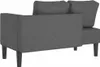 vidaXL Chaiselongue mit Kissen Dunkelgrau Stoff Produktbild-Vorschau 5