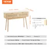 VEVOR Table console en rotin avec 2 tiroirs, table d'entrée Voir les images du produit 7
