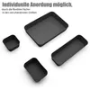 A collection of black organizers of various sizes arranged on a white background. Produktbild-Vorschau