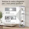 K-Möbel Vetrina in vetro in piedi in alluminio / argento Anteprima dell’immagine prodotto 5