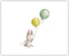Poster - Poster ohne Rahmen - Häschen Luftballons Kinder - Produktbild-Vorschau 1