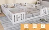 ProximaX Weißes Doppelbodenbett mit Zaun 90x200cm, Produktbild-Vorschau 6