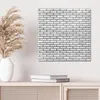 DEQORI Hybrid Leinwand Bild 50x50 cm 'Weißes Ziegelwerk' Produktbild-Vorschau 4