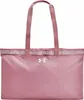 A pink tote bag with handles and a logo. Produktbild-Vorschau