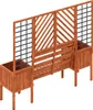 MERAX Pflanzkübel mit 2 Blumenkasten, Spalier und Sitz (1 Produktbild-Vorschau 9