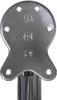 A close-up view of the top mounting plate of a table leg. Produktbild-Vorschau