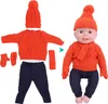 Puppenkleidung Pullover Hose Mütze Schal Handschuhe Produktbild-Vorschau 6
