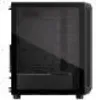 A black computer tower case with a glass side panel is shown from the side. Anteprima dell’immagine prodotto