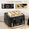 HOMCOM Wasserkocher Toaster Set mit 1,7L Wasserkocher 4 Produktbild-Vorschau 5